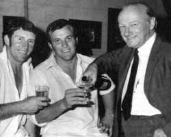 Don Bradman consuming alcohol